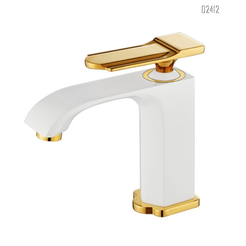 European Style Simple Hot and Cold Bathroom Sink Faucet Tap Single Handle Hole Basin Multi-color Faucet Basin Faucet