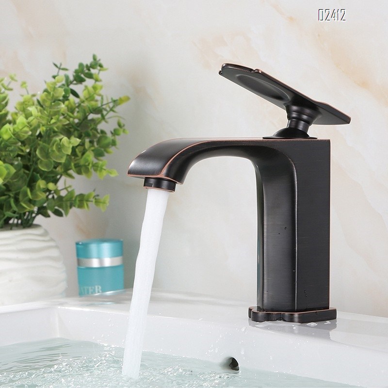 European Style Simple Hot and Cold Bathroom Sink Faucet Tap Single Handle Hole Basin Multi-color Faucet Basin Faucet