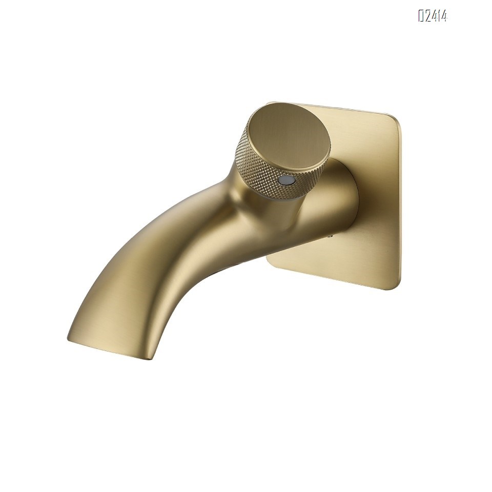 Wall Mounted Brass Basin Faucet Hot and Cold Integrated Concealed Embedded Waterfall Outlet Wall-Mounted Faucet