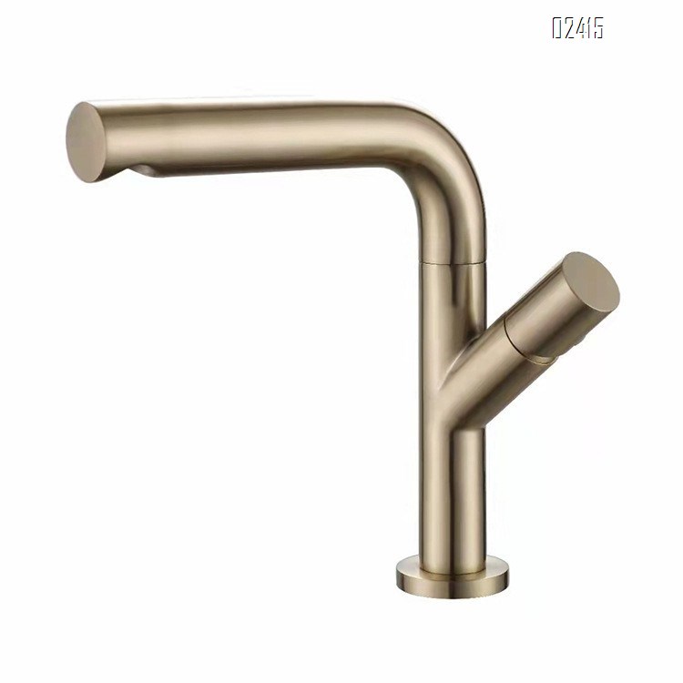 All-Brass Gun Gold Black Hot and Cold Water Basin Faucet for Above-Counter and Under-Counter Basins Tap