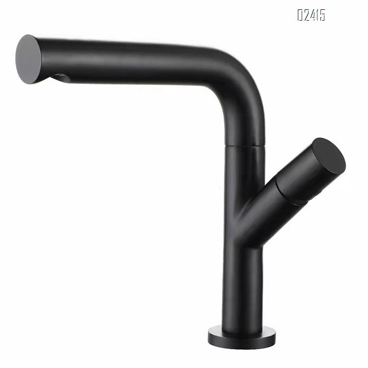 All-Brass Gun Gold Black Hot and Cold Water Basin Faucet for Above-Counter and Under-Counter Basins Tap