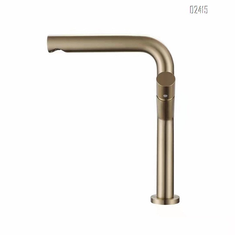 All-Brass Gun Gold Black Hot and Cold Water Basin Faucet for Above-Counter and Under-Counter Basins Tap