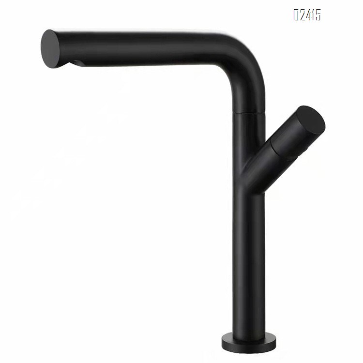 All-Brass Gun Gold Black Hot and Cold Water Basin Faucet for Above-Counter and Under-Counter Basins Tap