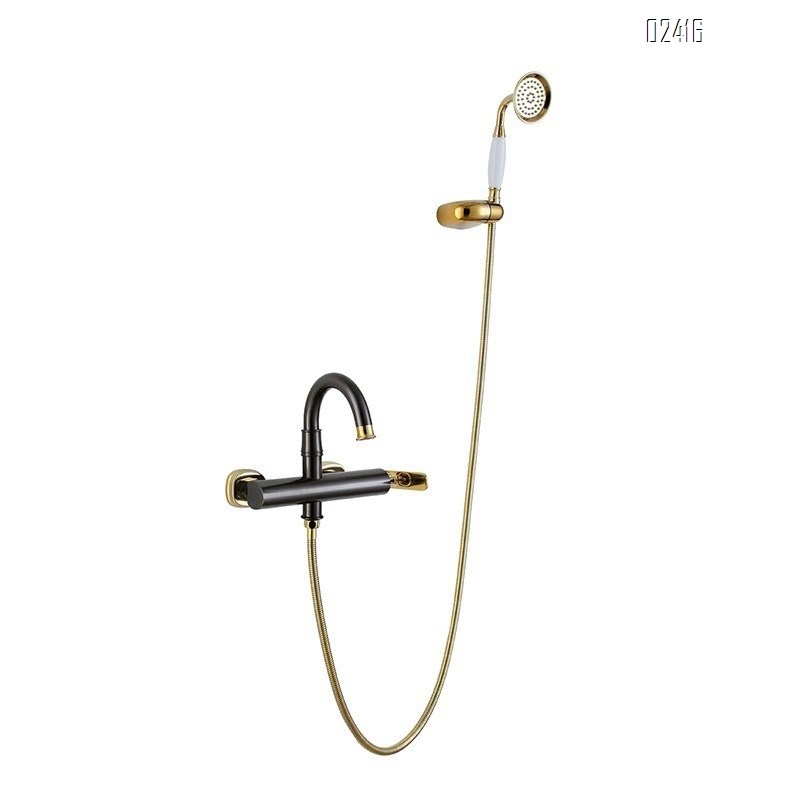 European Retro Antique Brown Gold Cold and Hot Water Small Shower Faucet Bathtub Faucet Tap
