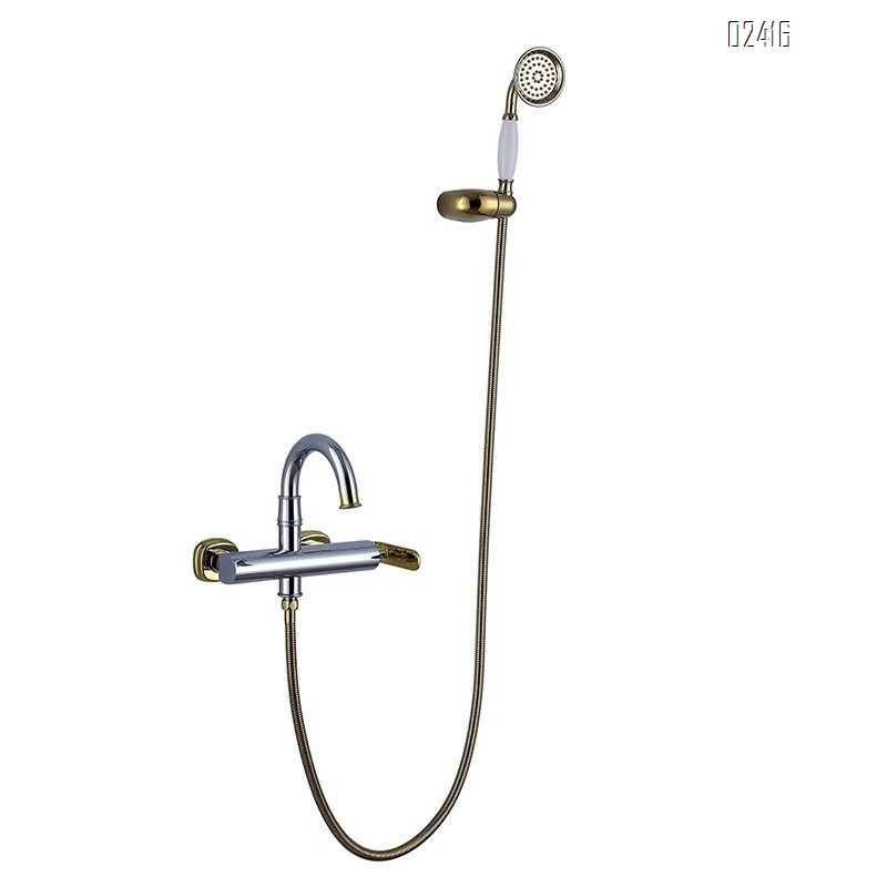 European Retro Antique Brown Gold Cold and Hot Water Small Shower Faucet Bathtub Faucet Tap