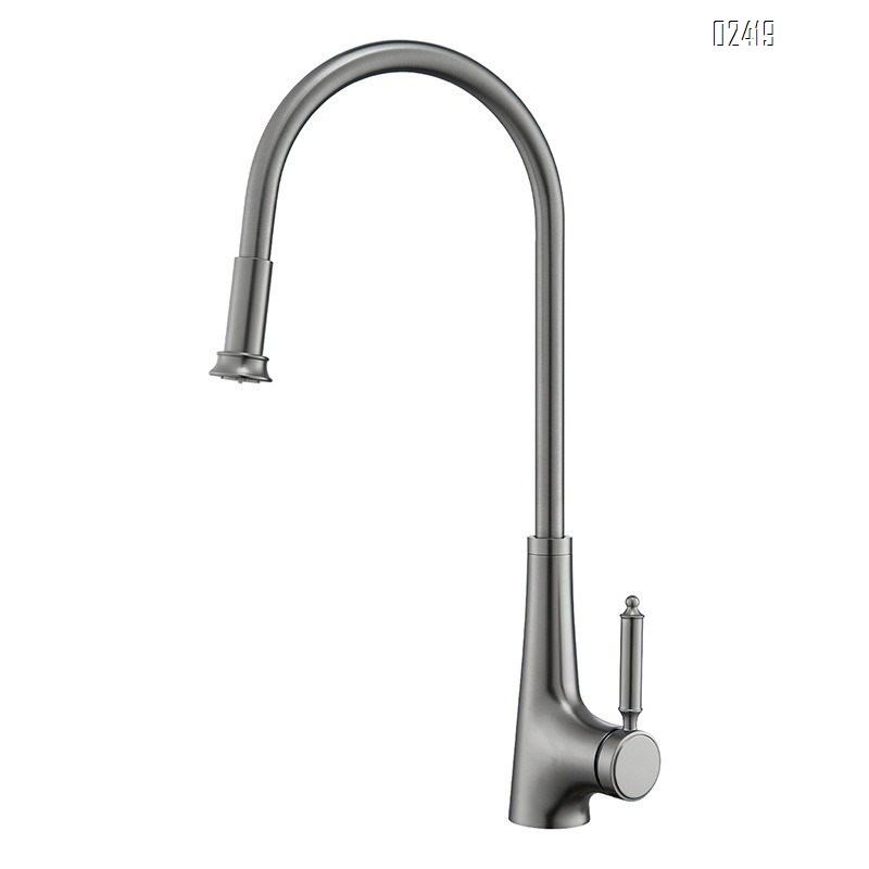 Modern Household Kitchen Sink Basin Hot and Cold Pull-out Multi-functional Universal Faucet Tap