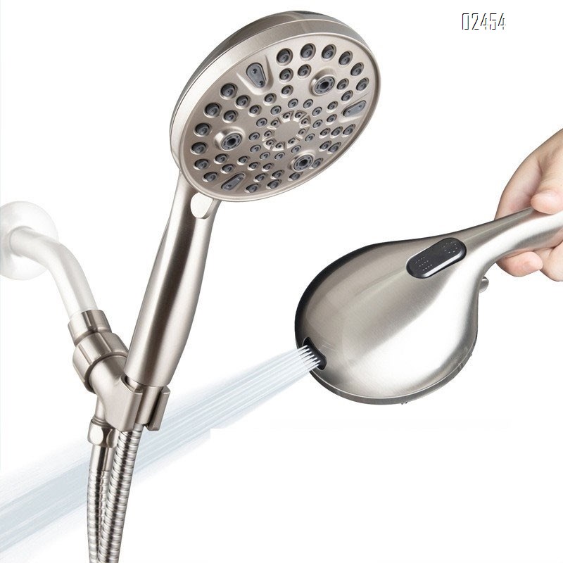 High Pressure 10 Functions Shower Head Set with Handheld Hose and Bracket Portable Pressurized Shower Head  for Bathroom