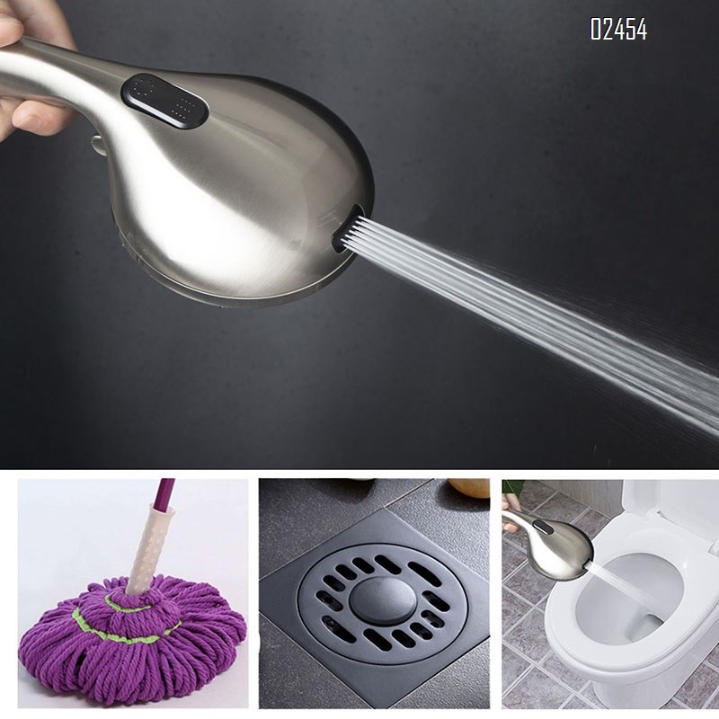 High Pressure 10 Functions Shower Head Set with Handheld Hose and Bracket Portable Pressurized Shower Head  for Bathroom