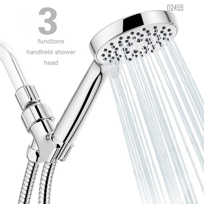 High Pressure 3 Spray Mode Handheld Shower Head Set with Hose and Bracket Shower Head with Adjustable bar  for Bathroom