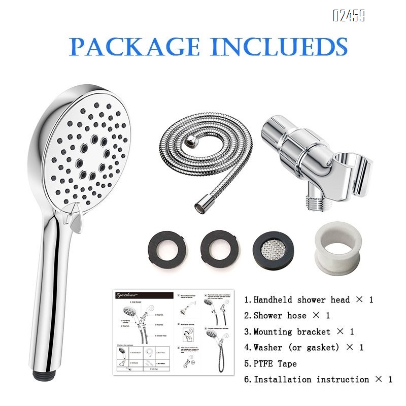 High Pressure 3 Spray Mode Handheld Shower Head Set with Hose and Bracket Shower Head with Adjustable bar  for Bathroom