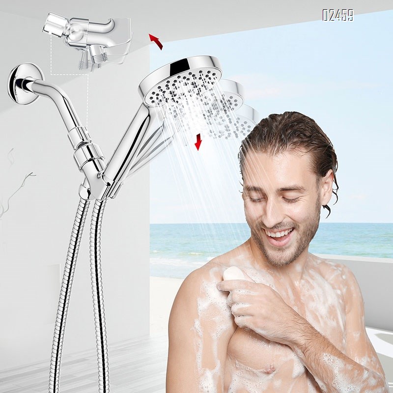 High Pressure 3 Spray Mode Handheld Shower Head Set with Hose and Bracket Shower Head with Adjustable bar  for Bathroom