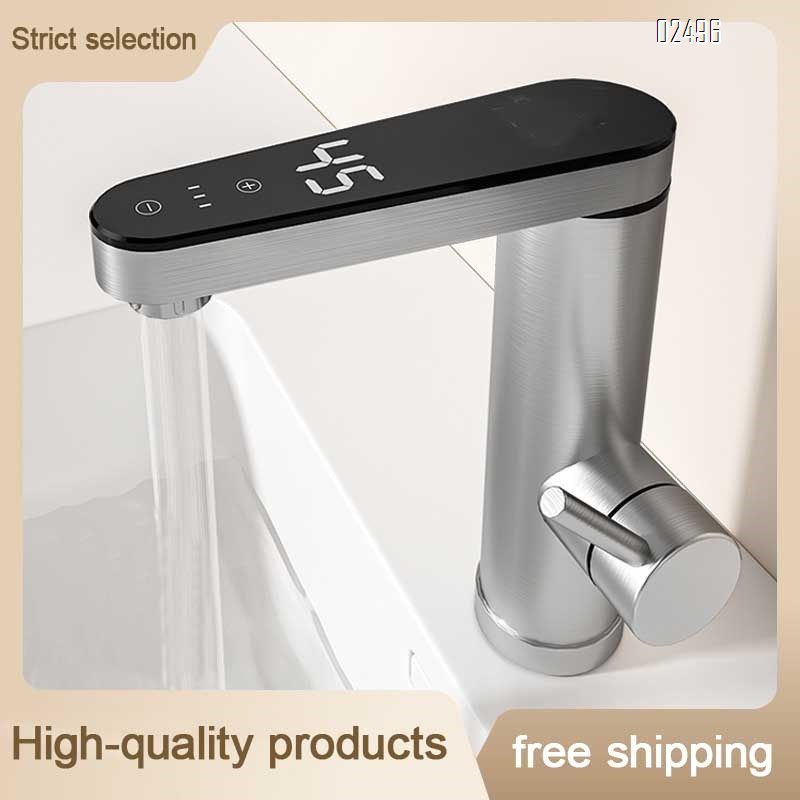Stainless steel basin faucet, home bathroom, bathroom cabinet, digital display cold and hot two-in-one constant temperature faucet