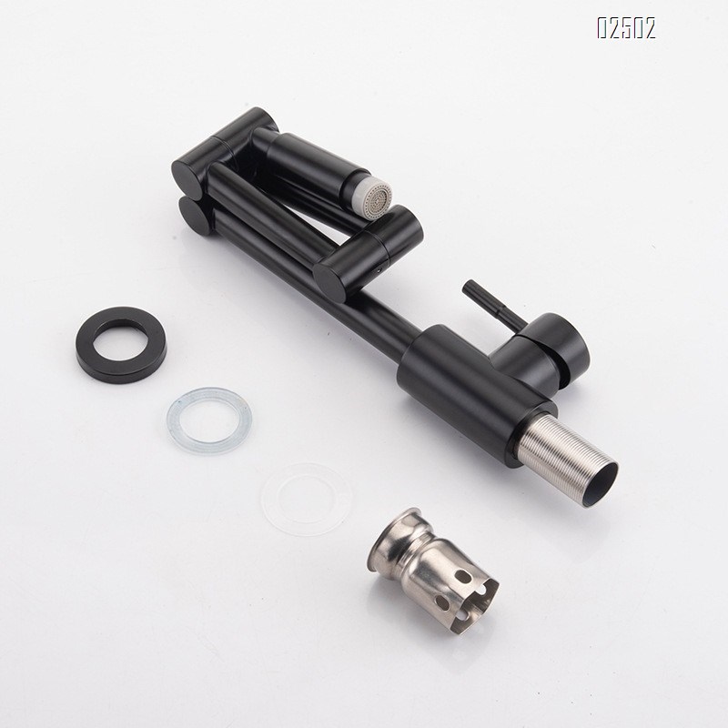 Stainless steel kitchen cold and hot mechanical arm sink, multi-functional washing basin, faucet