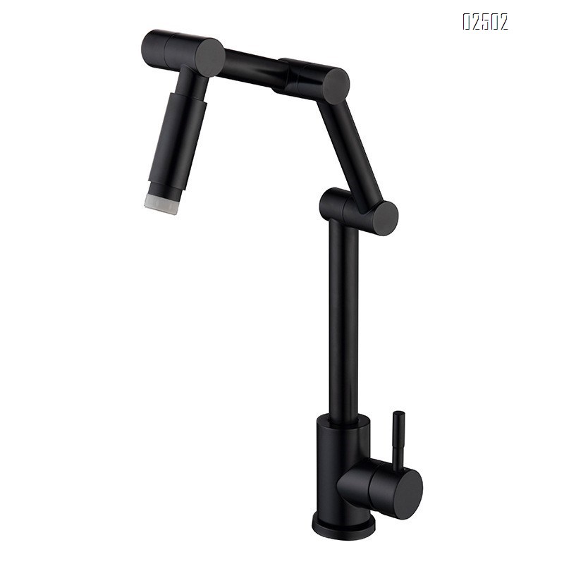 Stainless steel kitchen cold and hot mechanical arm sink, multi-functional washing basin, faucet