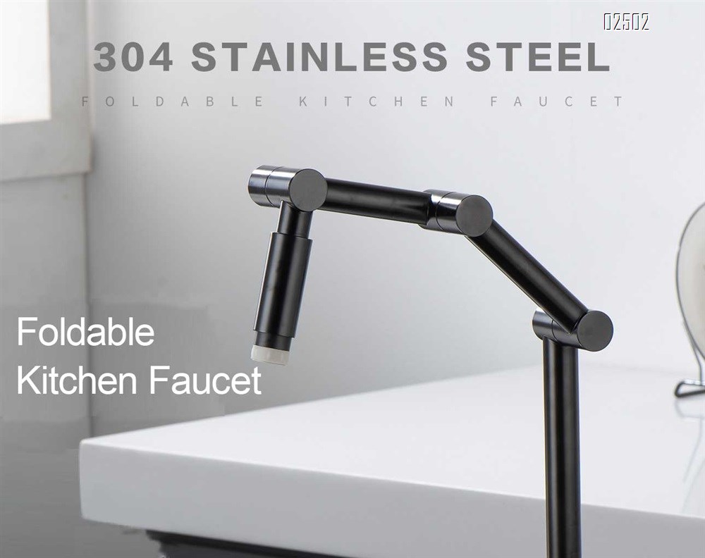Stainless steel kitchen cold and hot mechanical arm sink, multi-functional washing basin, faucet