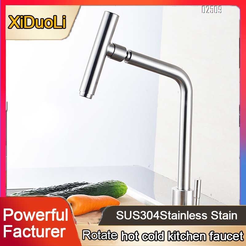 304 stainless steel rotating kitchen vegetable sink cold and hot home faucet