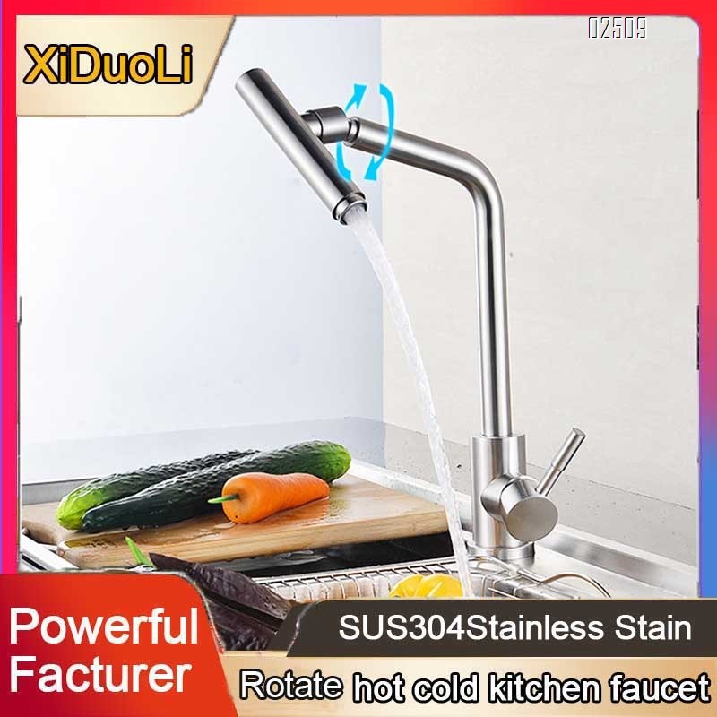 304 stainless steel rotating kitchen vegetable sink cold and hot home faucet