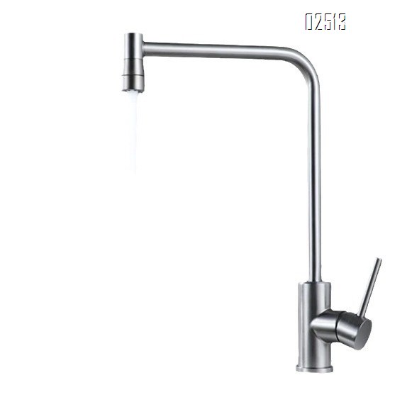 Kitchen faucet with ball bearing rotation 304 stainless steel kitchen cold and hot water gun gray