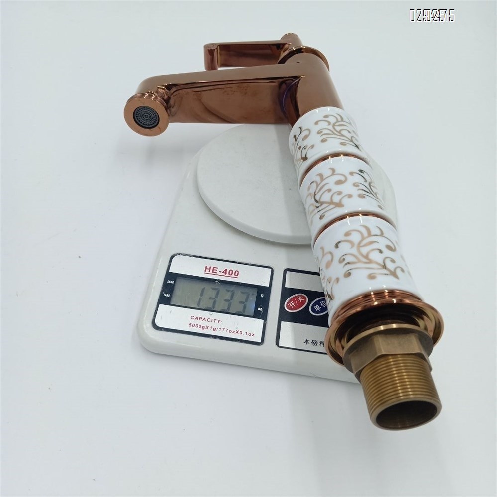 Brass Material cold and hot water Rose gold Chrome ceramic antique basin faucet