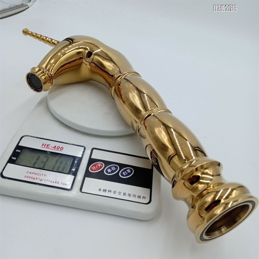 Brass Material cold and hot water Rose gold Chrome Brass  Titanium gold double-section horse-head cold and hot water antique basin fauceteramic antique basin faucet
