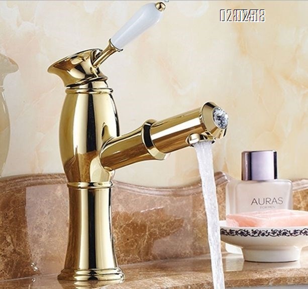 Brass Material cold and hot water washbasin tap with thermostat Zirconia ceramic handle basin pull-out faucet