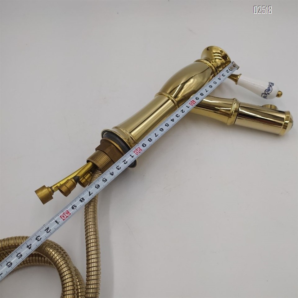 Brass Material cold and hot water washbasin tap with thermostat Zirconia ceramic handle basin pull-out faucet