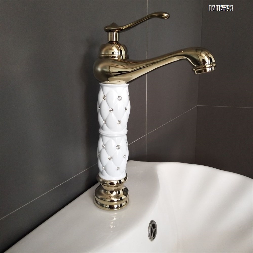European style all-Brass universal basin faucet cold and hot bathroom basin faucet European style all-copper faucet for above-ground basin