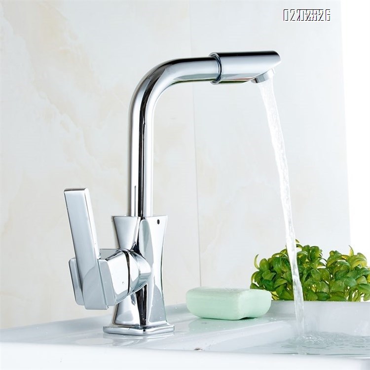 Brass body single hole cold and hot water faucet basin 360 degree rotating faucet wash basin mixing valve basin faucet