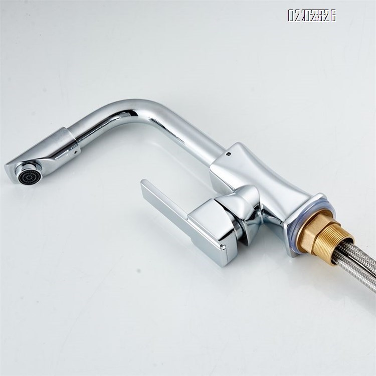 Brass body single hole cold and hot water faucet basin 360 degree rotating faucet wash basin mixing valve basin faucet
