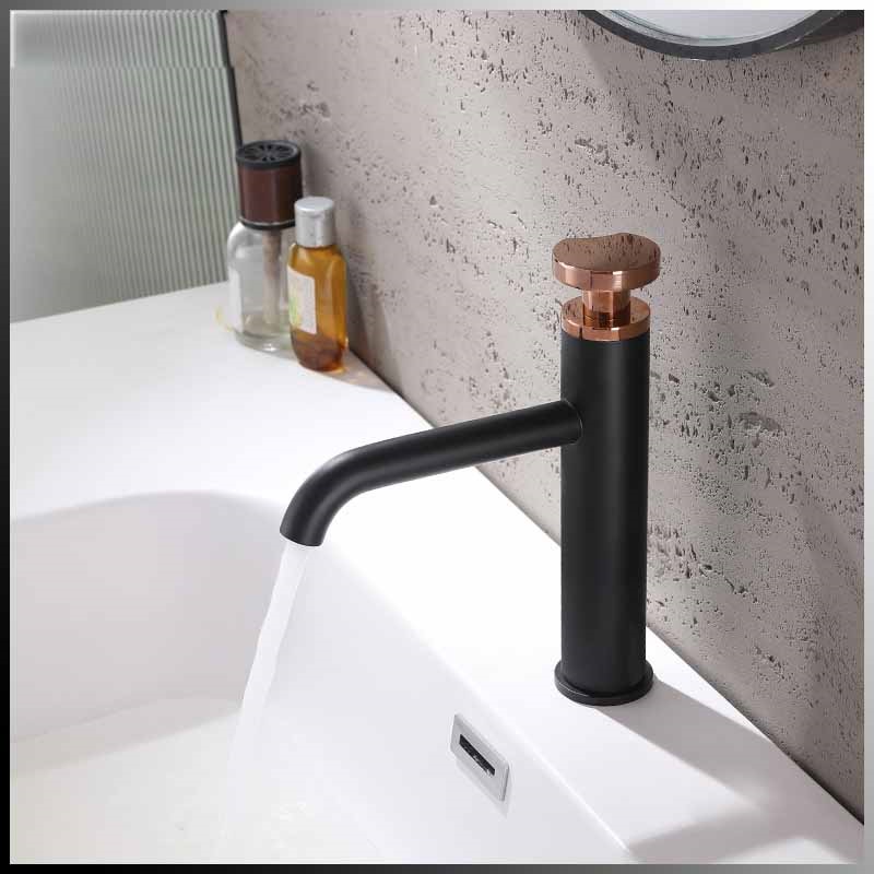 New fashion simple stainless steel basin single handle cold and hot water basin faucet