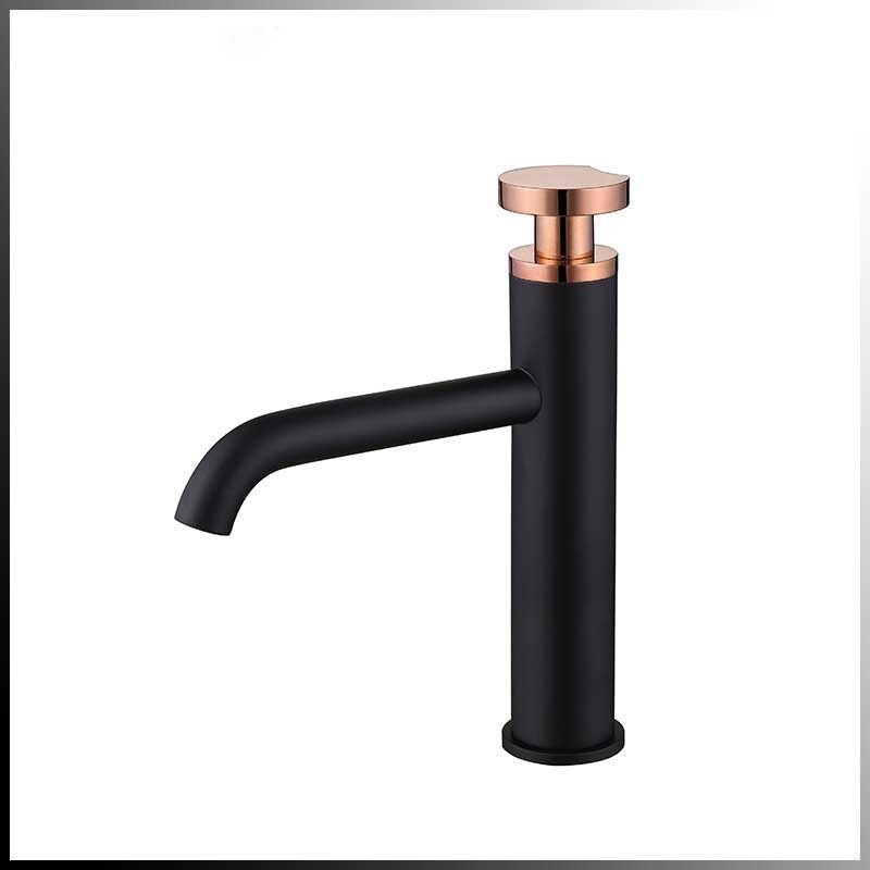 New fashion simple stainless steel basin single handle cold and hot water basin faucet