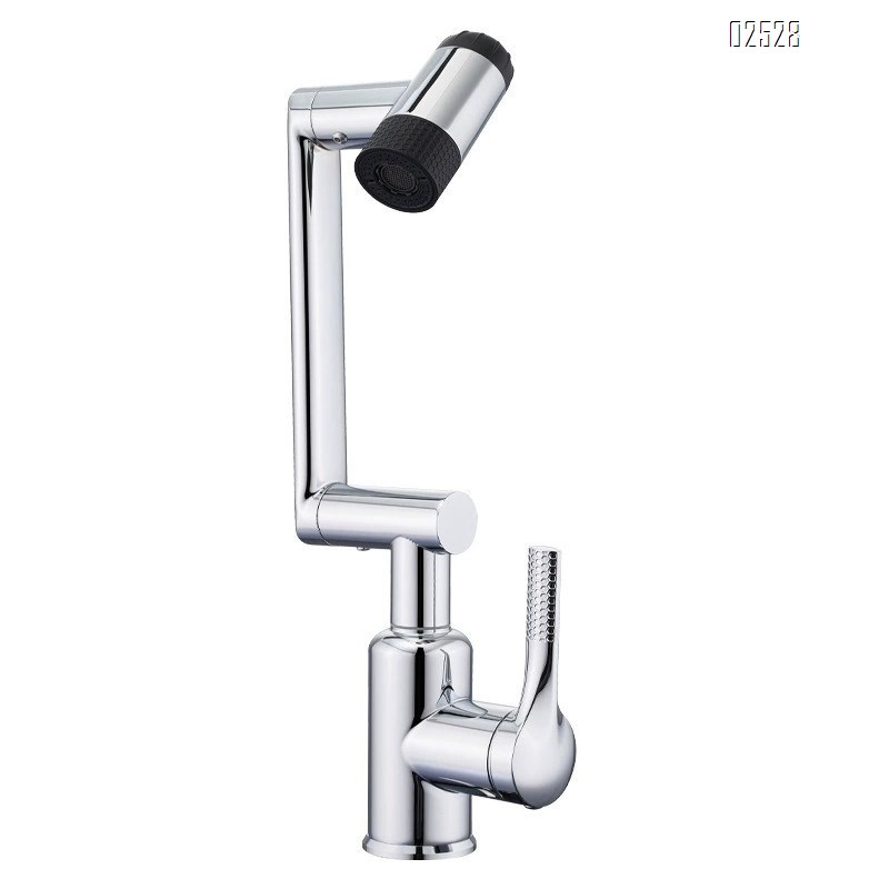 Gun Grey stainless steel cold and hot water faucet bathroom shower wash basin washstand basin swivel mechanical arm faucet