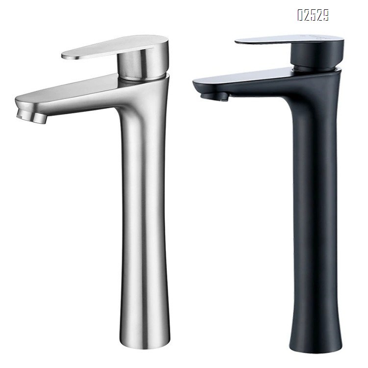 304 stainless steel brushed morden high-top basin faucet cold and hot wash basin faucet