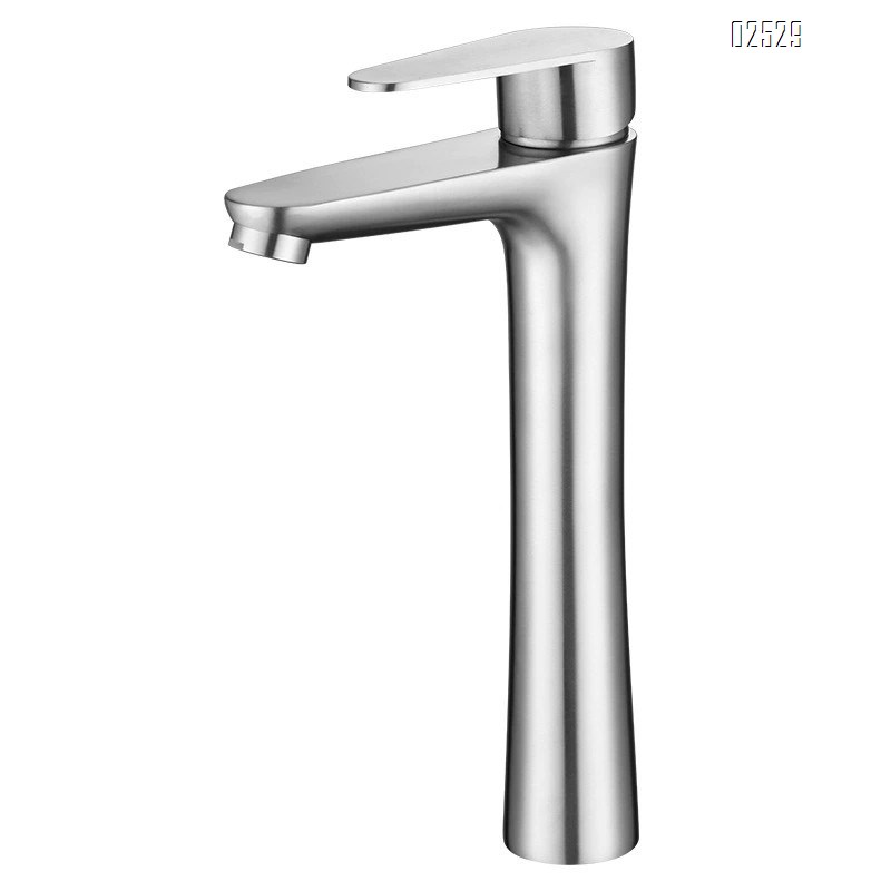 304 stainless steel brushed morden high-top basin faucet cold and hot wash basin faucet