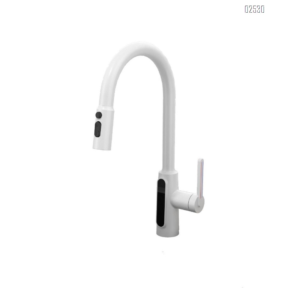 Modern minimalist digital kitchen pull-out faucet  home wash basin cold and hot basin wash kitchen faucet