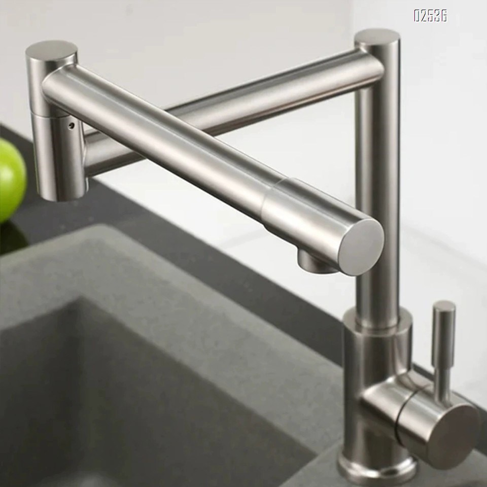 Foldable 304 stainless steel kitchen faucet sink dish pool vegetable pool cold and hot water faucet rotatable kitchen faucet