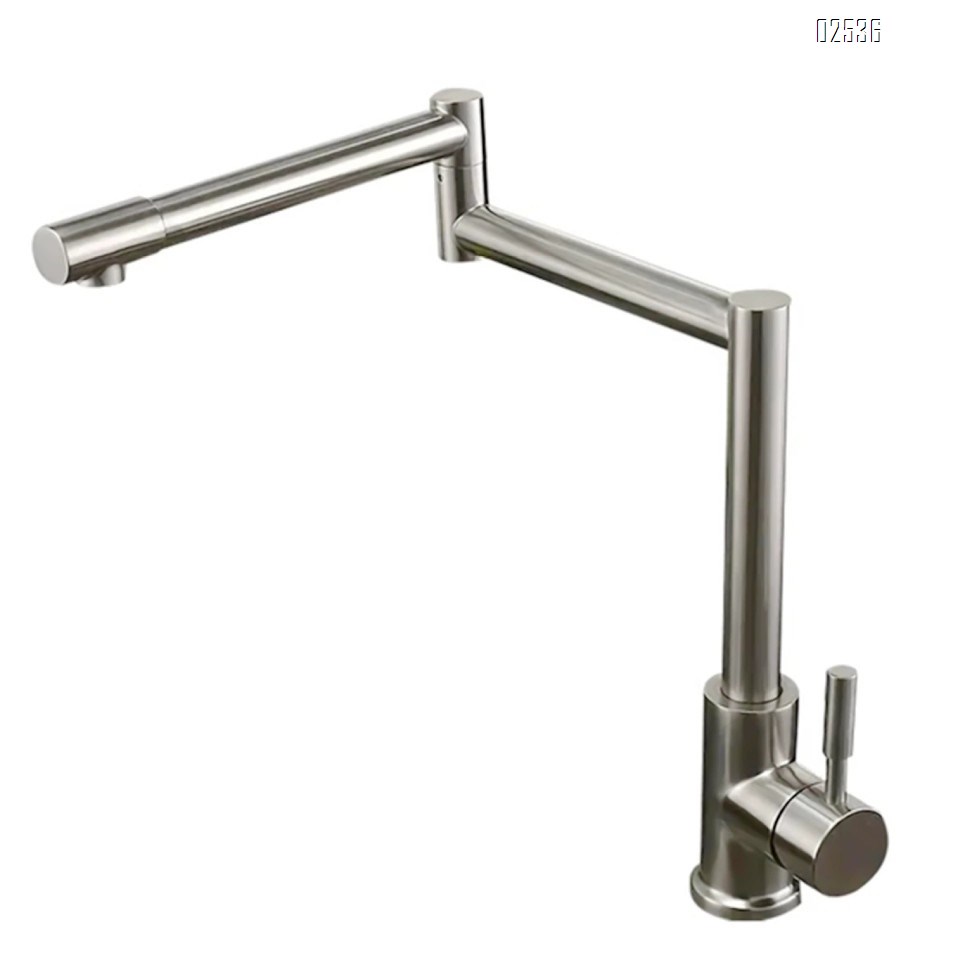 Foldable 304 stainless steel kitchen faucet sink dish pool vegetable pool cold and hot water faucet rotatable kitchen faucet