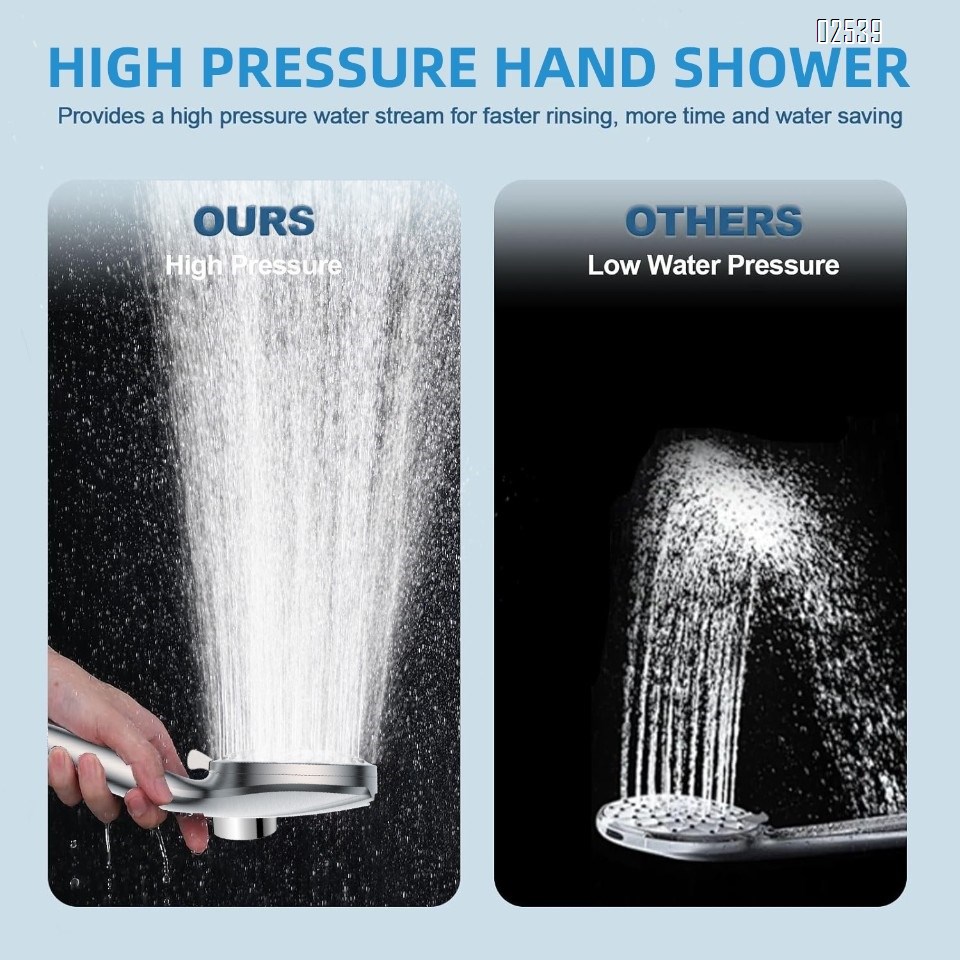 Filtered Handheld Shower Head Set 10 Spray Modeswith Magnetic Guidance Docking System  Anti Clog Nozzles for Hard Water