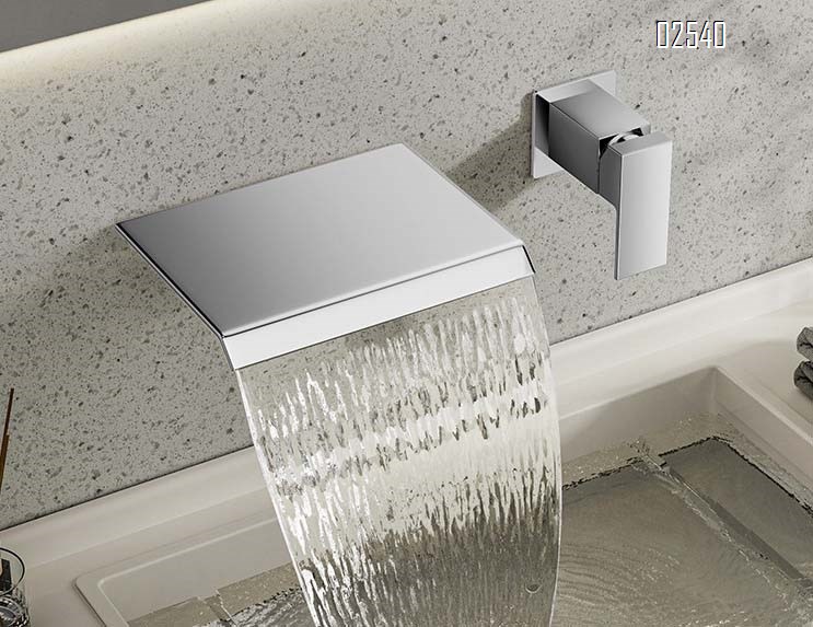 Bathroom wash basin cold and hot water faucet concealed basin faucet on the bathroom wash wall-mounted basin faucet