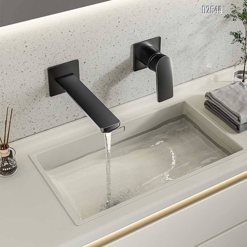 Bathroom wash basin on the counter wash basin with hidden faucet cold and hot water faucet for bathroom wash wall-mounted basin faucet