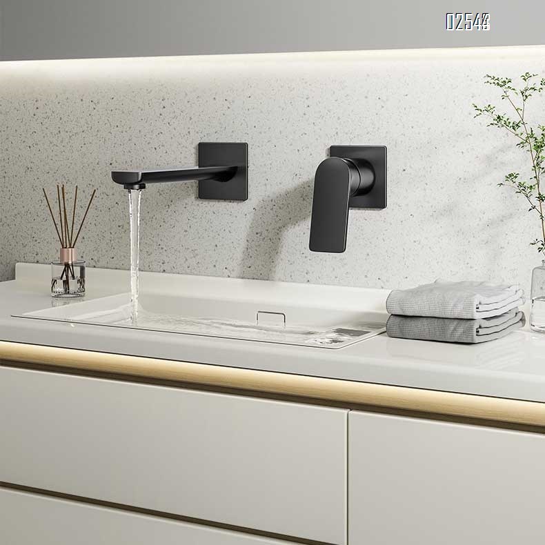 Bathroom wash basin on the counter wash basin with hidden faucet cold and hot water faucet for bathroom wash wall-mounted basin faucet