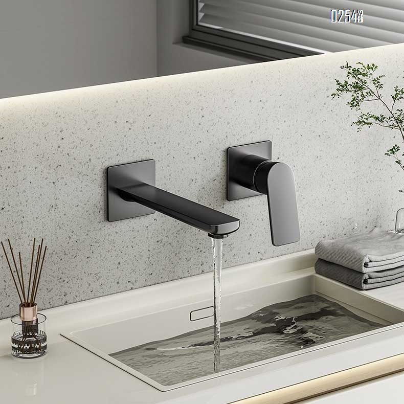 Bathroom wash basin on the counter wash basin with hidden faucet cold and hot water faucet for bathroom wash wall-mounted basin faucet