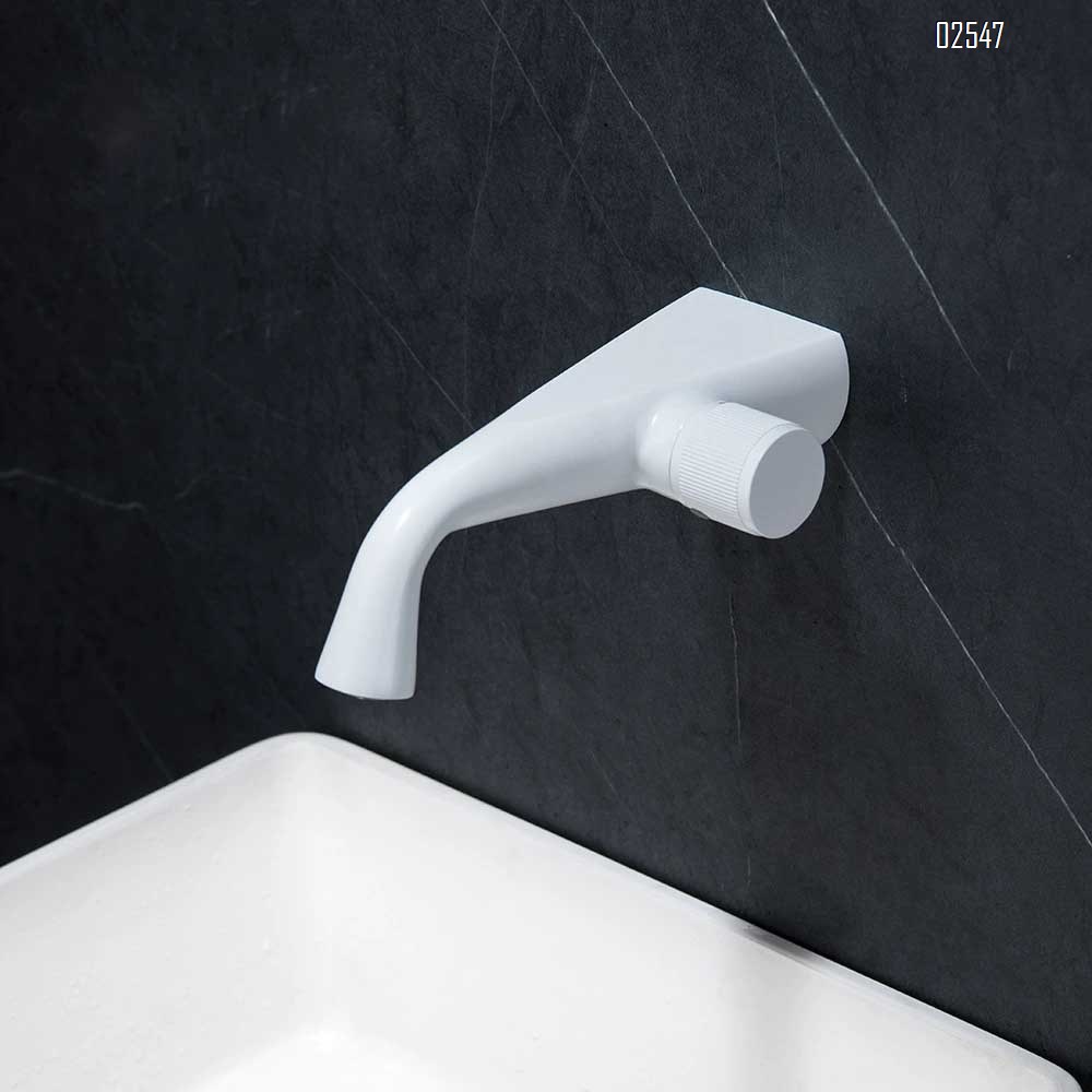 Wall-mounted faucet with ceramic disc valve core hidden installation temperature-controlled mixing valve basin faucet