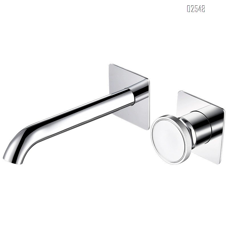 Bathroom hidden basin faucet gunmetal gray single handle cold and hot water mixing valve hidden wall faucet