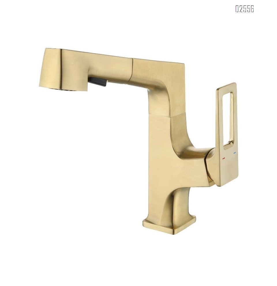 Pull-out multi-functional kitchen faucet with swivel and telescopic cold and hot water tap