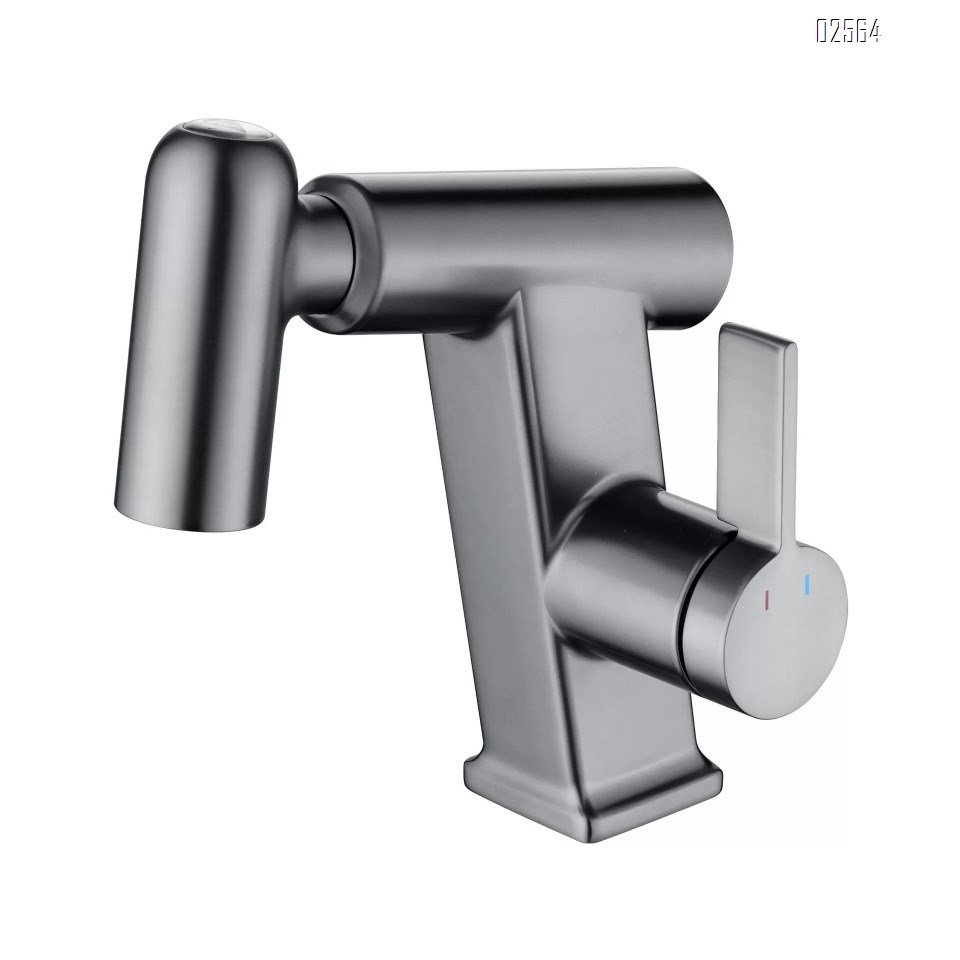 Gun Grey multi-functional pull-out basin faucet microphone-style bathroom wash basin faucet