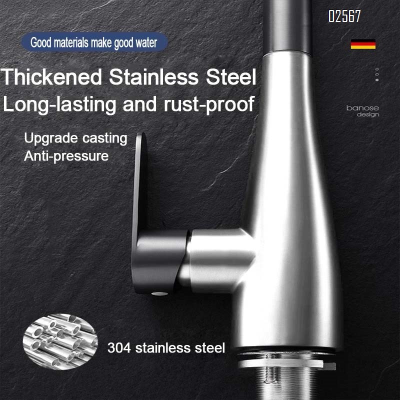 Brass home pull-out sink home with universal joint and telescopic kitchen faucet for both cold and hot water  faucet