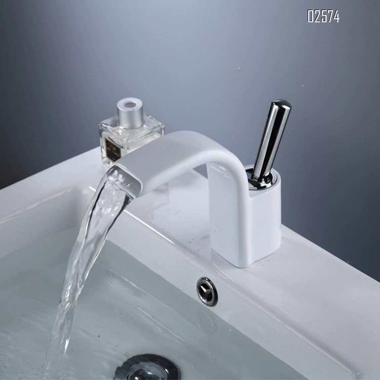 Golden waterfall faucet Nordic style full Brass basin faucet bathroom wash basin faucet wash basin faucet