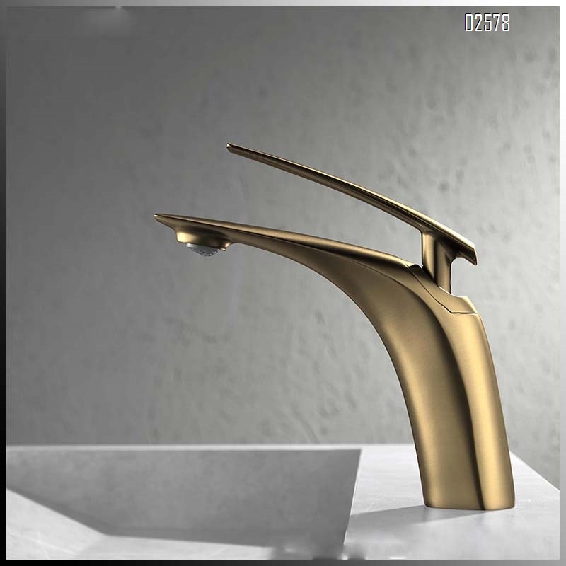 New fashion simple copper basin single handle cold and hot water faucet