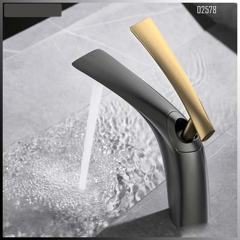 New fashion simple copper basin single handle cold and hot water faucet